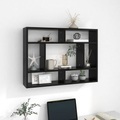 vidaXL Wandregal Schwarz 75x16x55 cm Spanplatte