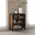 vidaXL, vidaXL Aufbewahrungsschrank Rustikal Braun 72x36x82 cm Metall und MDF