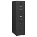 vidaXL Aktenschrank mit Rollen Anthrazit 28x41x109 cm Metall