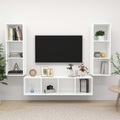 vidaXL 3-tlg. TV-Schrank-Set Weiß Spanplatte
