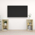 vidaXL TV-Schränke 2 Stk. Sonoma-Eiche 72x35x36,5 cm Spanplatte