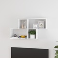 vidaXL Wandregal Hochglanz-Weiß 100x18x53 cm Spanplatte