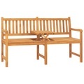 vidaXL 3-Sitzer Gartenbank mit Tisch 150 cm Teak Massivholz