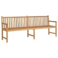 vidaXL Gartenbank 228 cm Massivholz Teak