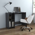 vidaXL Computertisch Grau 102,5x35x75 cm Spanplatte