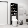 vidaXL, vidaXL Waschmaschinenschrank Schwarz 64x24x190 cm