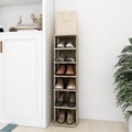 vidaXL Schuhschrank Sonoma-Eiche 25x27x102 cm Spanplatte
