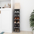 vidaXL Schuhschrank Betongrau 25x27x102 cm Spanplatte