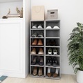 vidaXL Schuhschränke 2 Stk. Betongrau 25x27x102 cm