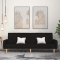 vidaXL Schlafsofa 2-Sitzer Schwarz Stoff
