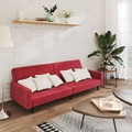 vidaXL Schlafsofa 2-Sitzer Weinrot Samt
