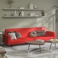 vidaXL Schlafsofa 2-Sitzer Rot Kunstleder
