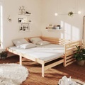 vidaXL Tagesbett Ausziehbar Kiefer Massivholz 2x(90x200) cm