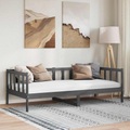 vidaXL Tagesbett Grau Kiefer Massivholz 90x200 cm
