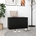 vidaXL Flurbank 80x40x45 cm Schwarz Spanplatte