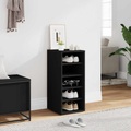 vidaXL Schuhschrank Schwarz 31,5x35x70 cm Spanplatte