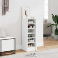 vidaXL Schuhschrank Weiß 31,5x35x90 cm Spanplatte