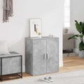vidaXL Schuhschrank Betongrau 60x35x70 cm Spanplatte
