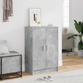 vidaXL Schuhschrank Betongrau 60x35x92 cm Spanplatte