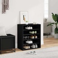 vidaXL Schuhschrank Schwarz 60x35x70 cm Spanplatte