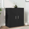 vidaXL Schuhschränke 2 Stk. Schwarz 32x35x70 cm Spanplatte
