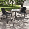vidaXL, vidaXL Gartentisch Ø50x71 cm Stahl Anthrazit