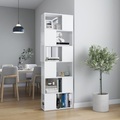 vidaXL Bücherregal Raumteiler Weiß 60x24x186 cm
