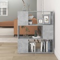 vidaXL Bücherregal Raumteiler Betongrau 80x24x94 cm Spanplatte