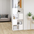 vidaXL Bücherregal Raumteiler Weiß 60x24x124,5 cm Spanplatte