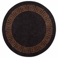 vidaXL Teppich Waschbar Schwarz und Golden ?120 cm Rutschfest