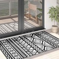 vidaXL Outdoor-Teppich Schwarz 120x180 cm PP