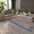 vidaXL Outdoor-Teppich Schwarz 80x150 cm PP