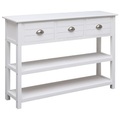 vidaXL Sideboard Weiß 108x30x76 cm Massivholz Paulownia