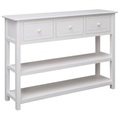 vidaXL Sideboard Weiß 108x30x76 cm Massivholz Paulownia
