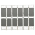 vidaXL 6-tlg. Raumteiler Grau 210x165 cm Stoff