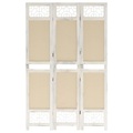 vidaXL 3-tlg. Raumteiler Creme 105x165 cm Stoff