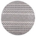 vidaXL Teppich Waschbar Schwarz und Weiß ?120 cm Rutschfest