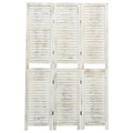 vidaXL, vidaXL 3-tlg. Raumteiler Antik-Weiß 105x165 cm Holz