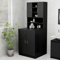 vidaXL, vidaXL Waschmaschinenschrank Schwarz