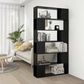 vidaXL Bücherregal Raumteiler Schwarz 100x24x188 cm