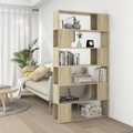 vidaXL Bücherregal Raumteiler Sonoma-Eiche 100x24x188 cm