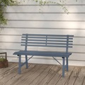 vidaXL Gartenbank 110 cm Stahl Grau