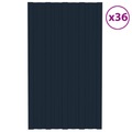 vidaXL Dachpaneele 36 Stk. Verzinkter Stahl Anthrazit 80x45 cm