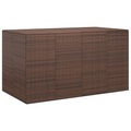 vidaXL, vidaXL Garten-Kissenbox PE Rattan 194x100x103 cm Braun
