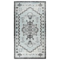 vidaXL Outdoor-Teppich Flachgewebe 115x170 cm Grün und Grau