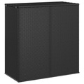 vidaXL, vidaXL Garten-Kissenbox PE Rattan 100x49x103,5 cm Schwarz