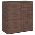 vidaXL, vidaXL Garten-Kissenbox PE Rattan 100x49x103,5 cm Braun