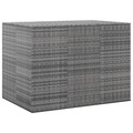 vidaXL, vidaXL Garten-Kissenbox PE Rattan 145x100x103 cm Grau