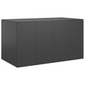 vidaXL, vidaXL Garten-Kissenbox PE Rattan 194x100x103 cm Schwarz