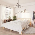 vidaXL Massivholzbett Kiefer 135x190 cm 4FT6 Double